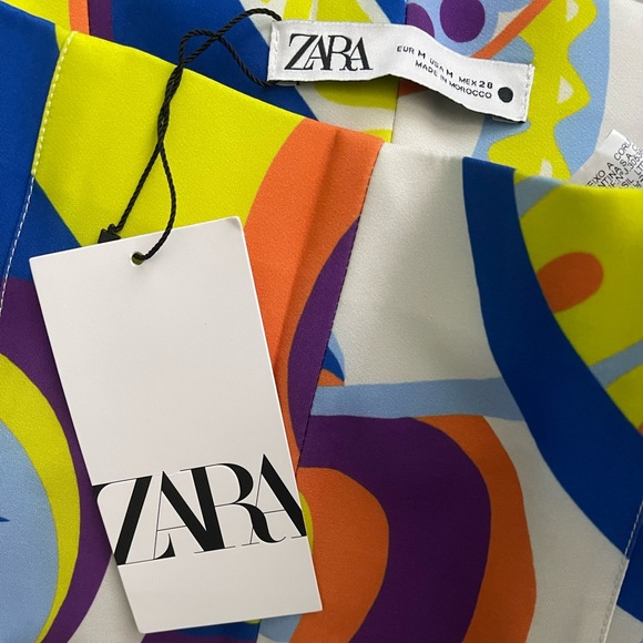 ZARA CO-ORD PUCCI MULTI PRINT HIGH RISE TROUSERS - Picture 3 of 12